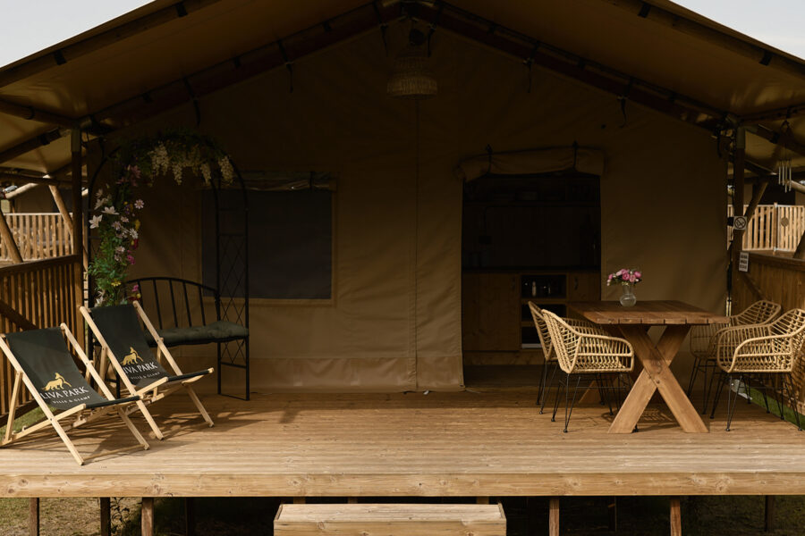 Glamping Liva Park – wnętrza namiotów